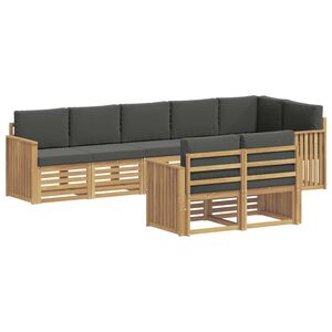 vidaXL Udend&oslash;rs sofagruppe 8 stk. Hvid og antracit Polyester