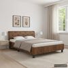 vidaXL sengestel 140 x 200 cm imiteret ruskind brun