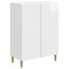 vidaXL Sideboard Hvid h&oslash;jglans 66 x 34,5 x 90 cm Konstrueret tr&aelig;