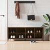 vidaXL skoskab 131x35x50 cm konstrueret tr&aelig; brun egetr&aelig;