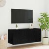 vidaXL TV v&aelig;gskab V&aelig;gmonteret Sort eg 100 x 35 x 41 cm Konstrueret tr&aelig;