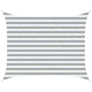 vidaXL Solskygge sejl Lys Gr&aring; og Hvid 2 x 2,5 m 100% polyester Oxford
