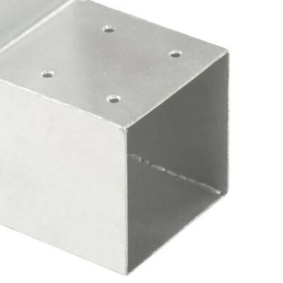 vidaXL stolpebeslag L-form 4 stk. 101x101 mm galvaniseret metal