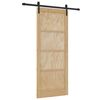vidaXL Skyded&oslash;r Naturfarvet 83 x 202 cm Massivt fyrretr&aelig;