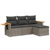 vidaXL sofas&aelig;t til haven 4 dele med hynder polyrattan gr&aring;