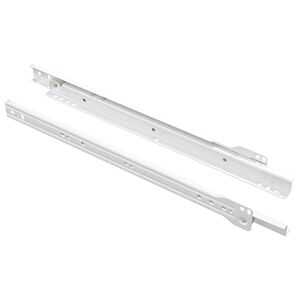 vidaXL Skuffeskinne 2 pcs Hvid 350 mm St&aring;l