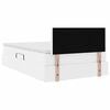vidaXL Seng med opbevaring og madras Hvid 120 x 190 cm Faux l&aelig;der