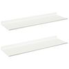 vidaXL Sv&aelig;vende hylde V&aelig;gmonteret 2 pcs Hvid 60 x 18 x 2,5 cm St&aring;l