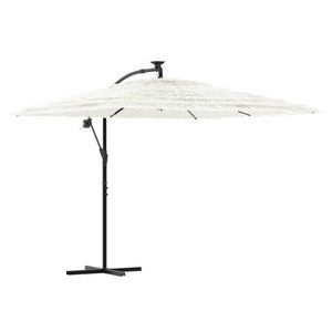 vidaXL haveparasol med st&aring;lstang 269x269x235 cm hvid