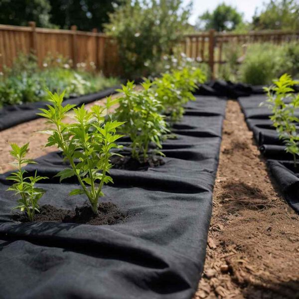 vidaXL ukrudtsdug 1x10 m polyesterfibre sort