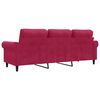 vidaXL 3-personers sofa 180 cm fl&oslash;jl vinr&oslash;d