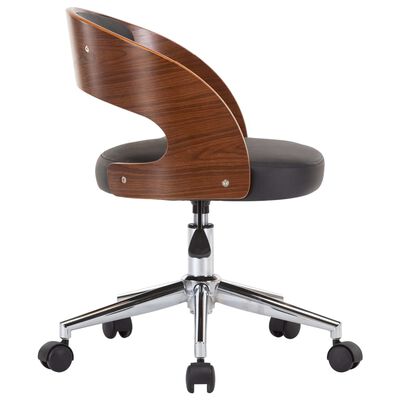 vidaXL drejelige spisebordsstole 4 stk. bøjet træ og kunstlæder sort