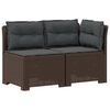 vidaXL 2-personers Havem&oslash;belsofa med Pudefyld Rattan Look 2-personers
