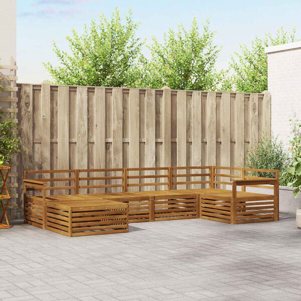 vidaXL Udend&oslash;rs sofagruppe 6 pcs Naturfarvet