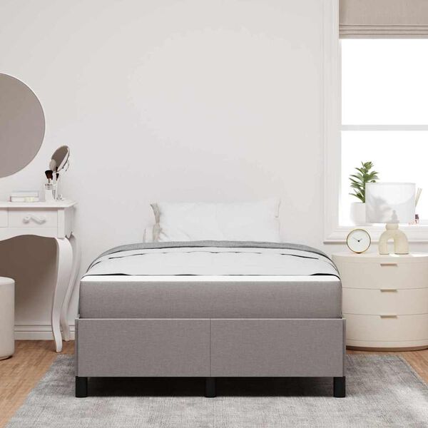 vidaXL Box spring seng Gr&aring;brun 120 x 190 cm Stof