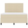 vidaXL Box spring seng med madras med LED Creme 140 x 200 cm Stof
