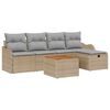 vidaXL Havesofa S&aelig;t 6 stk. Beige polyrattan