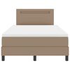vidaXL Box spring seng med madras Cappuccino 120 x 200 cm Kunstl&aelig;der