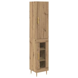 vidaXL Highboard 2 stk. Artisan Egetr&aelig; 34,5 x 34 x 180 cm