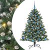 vidaXL Kunstigt juletr&aelig; med stativ Gr&oslash;n 150 cm PVC og plastik og st&aring;l