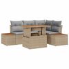 vidaXL Havesofa S&aelig;t 5 stk. Beige Poly rattan