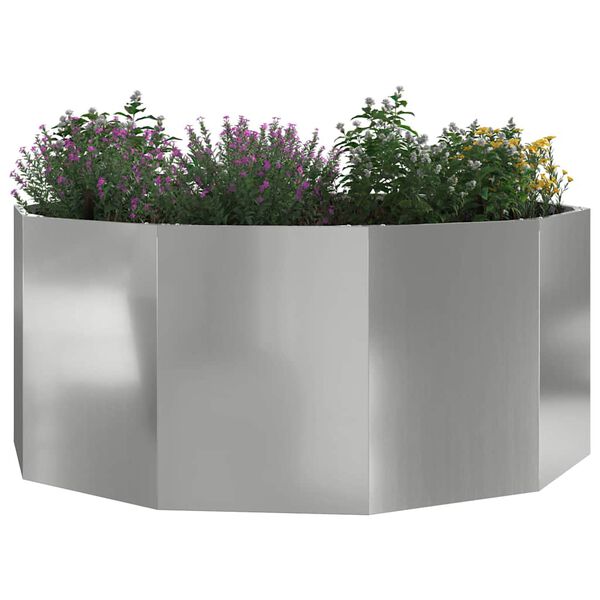 vidaXL Plantekasse S&oslash;lv 120 x 120 x 50 cm Galvaniseret st&aring;l