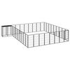 vidaXL 38-panels hundeg&aring;rd 50x100 cm pulverlakeret st&aring;l sort