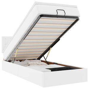 vidaXL osmannisk seng med madras 80x200 cm kunstl&aelig;der hvid