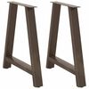 vidaXL spisebordsben A-formet 2 stk. 70 x (72-73) cm st&aring;l