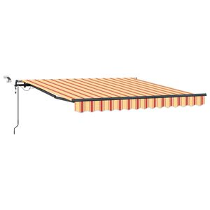 vidaXL Udtr&aelig;kkelig markise Gul og orange 300 x 250 cm Polyester