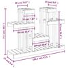 vidaXL plantestativ 104,5x25x77,5 cm massivt fyrretræ grå