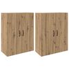 vidaXL V&aelig;gmonteret skab 2 pcs Artisan Egetr&aelig; 69,5 x 34 x 90 cm