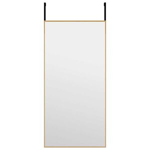 vidaXL d&oslash;rspejl 30x60 cm glas og aluminium guldfarvet