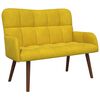 vidaXL To-personers sofa Gul 115 x 61 x 87 cm Fl&oslash;jl