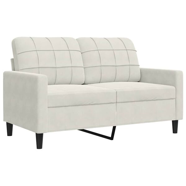 vidaXL 2-personers sofa 120 cm velour cremefarvet