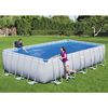 Bestway solopvarmet poolovertr&aelig;k Flowclear rektangul&aelig;r 703x336 cm bl&aring;