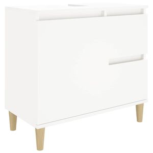 vidaXL badev&aelig;relsesskab 65x33x60 cm konstrueret tr&aelig; hvid