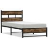 vidaXL sengeramme uden madras 75x190 cm metal r&oslash;get egetr&aelig;sfarve