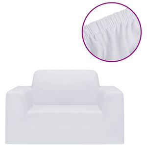 vidaXL elastisk sofabetr&aelig;k polyesterjersey hvid