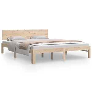 vidaXL sengeramme 160x200 cm massivt fyrretr&aelig;