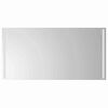 vidaXL LED badev&aelig;relsesspejl Transparent 100 x 60 cm h&aelig;rdet glas