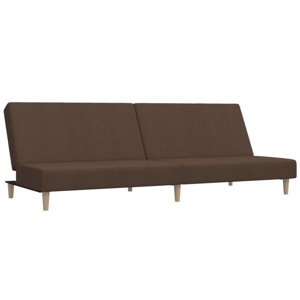 vidaXL 2-personers sovesofa stof brun