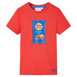 Kort&aelig;rmet T-shirt til b&oslash;rn str. 140 r&oslash;d