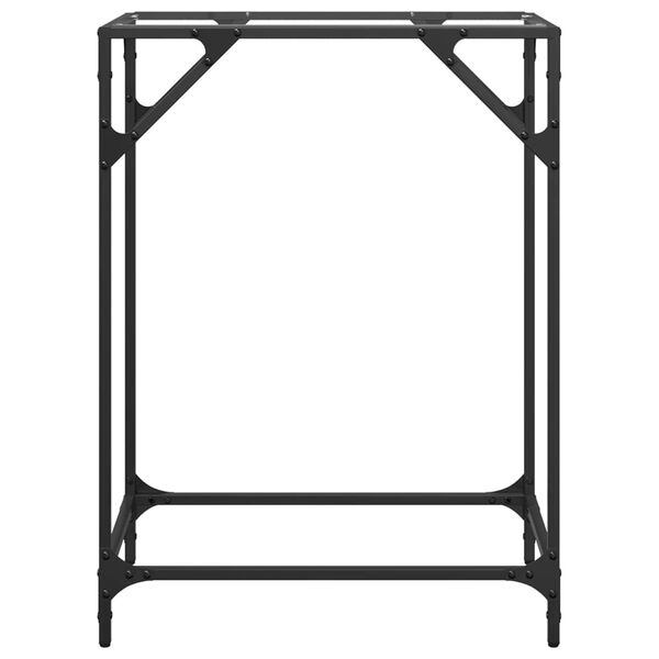 vidaXL konsolbord med transparent glastop 60x35x81 cm stål