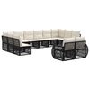 vidaXL Havesofa S&aelig;t 12 stk. Sort og Cremehvid polyrattan