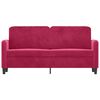 vidaXL 2-personers sofa 140 cm fløjl vinrød