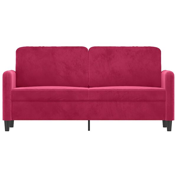vidaXL 2-personers sofa 140 cm fløjl vinrød