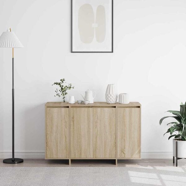 vidaXL Sideboard Sonoma-eg 120 x 41 x 75 cm Konstrueret tr&aelig;