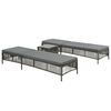 vidaXL liggestole 2 stk. med bord polyrattan gr&aring;