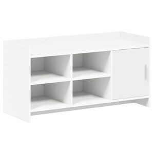 vidaXL Sko skab med opbevaring Hvid 100 x 39,5 x 51 cm Konstrueret tr&aelig;
